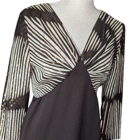 Vintage brown and gold dress - Picture 4 of 11